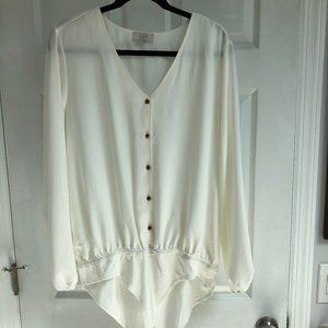 LOFT Button Front Bodysuit NWOT